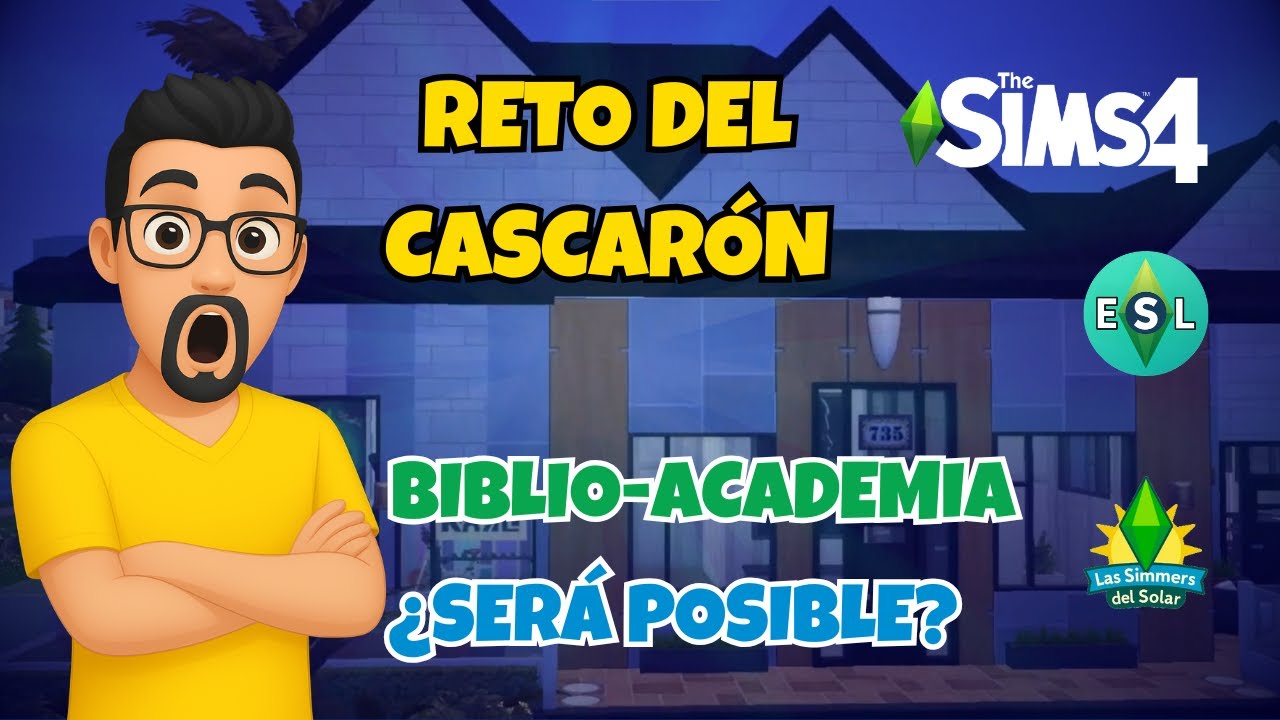 RETO DEL CASCARÓN 🐚 | ¿Podré convertirlo en una Biblio-Academia Mística? 😱✨ | Los Sims 4