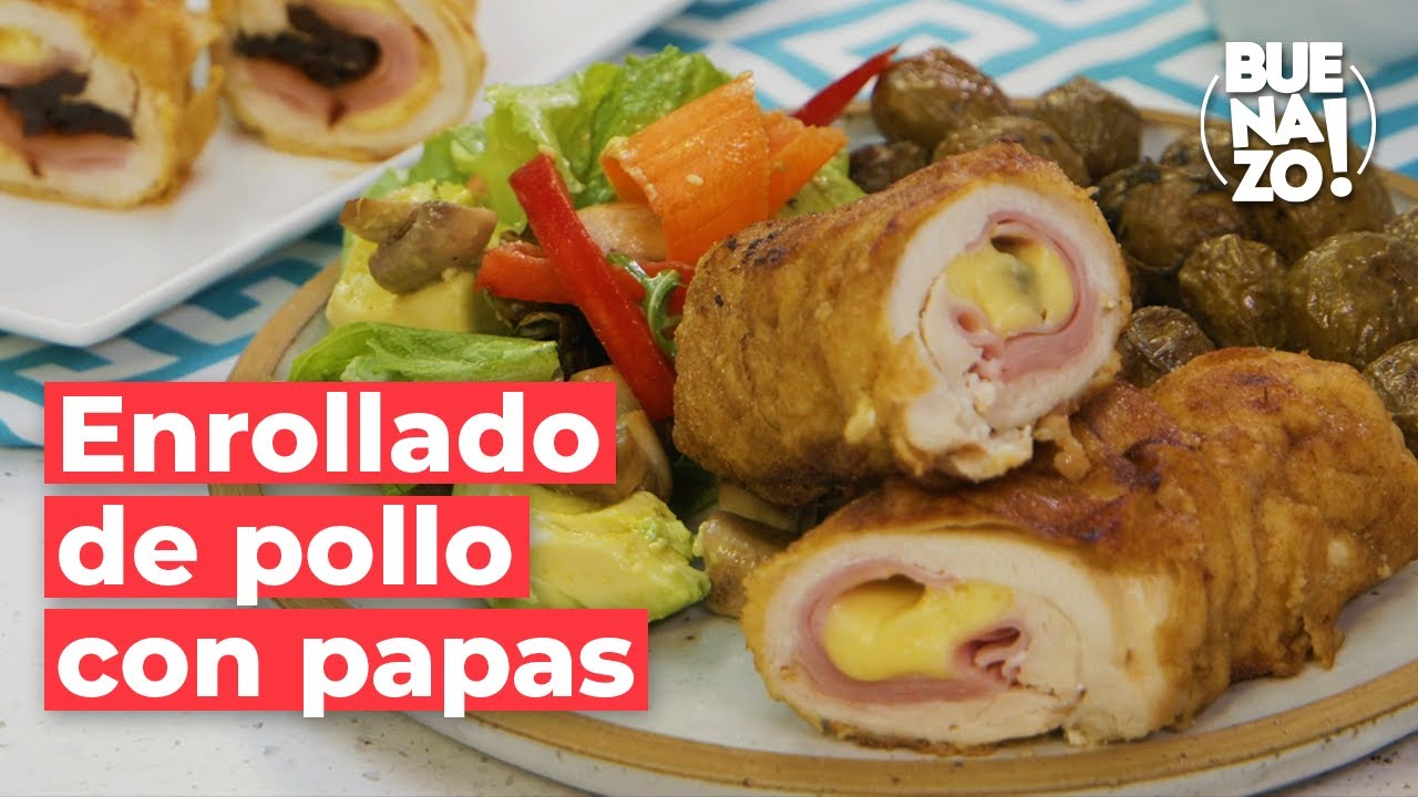 Enrollado de pollo con papas al horno | BUENAZO!