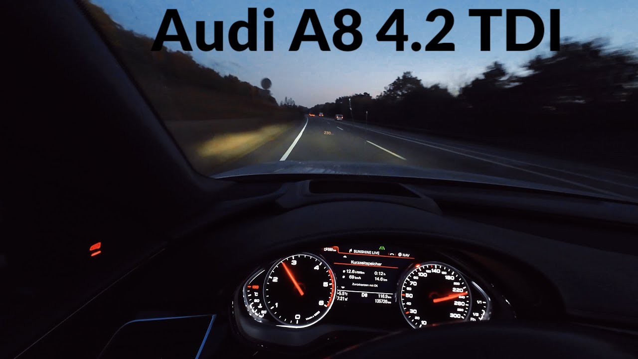 2017 Audi A8 4.2 TDI Morning Drive on the Autobahn