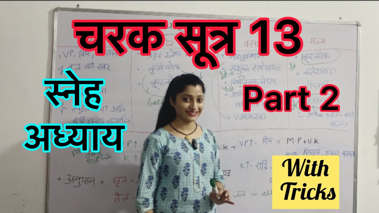 Charak Sutra 13 Part - 2 || चरक सूत्र 13 Part-2 || Sneha adhyaya #aiapget #bams #ayurveda