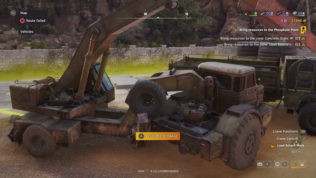 ROADCRAFT- how to load the 3 concrete slabs and 2 steel beams bring resources to the phosphate plant
