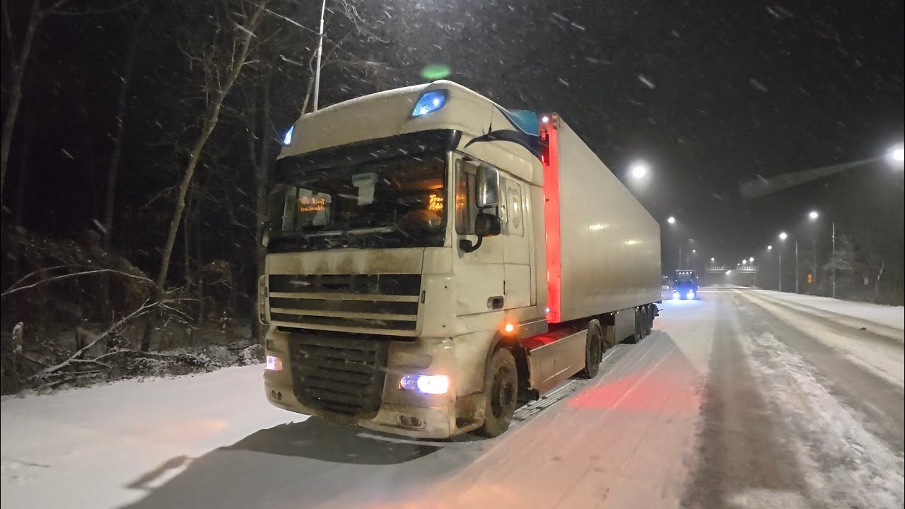 İlk Qar ❄️ Görsənməyən Asfalt və 38 Saata Xanoba Gömrüyü 🚛🇷🇺🇦🇿