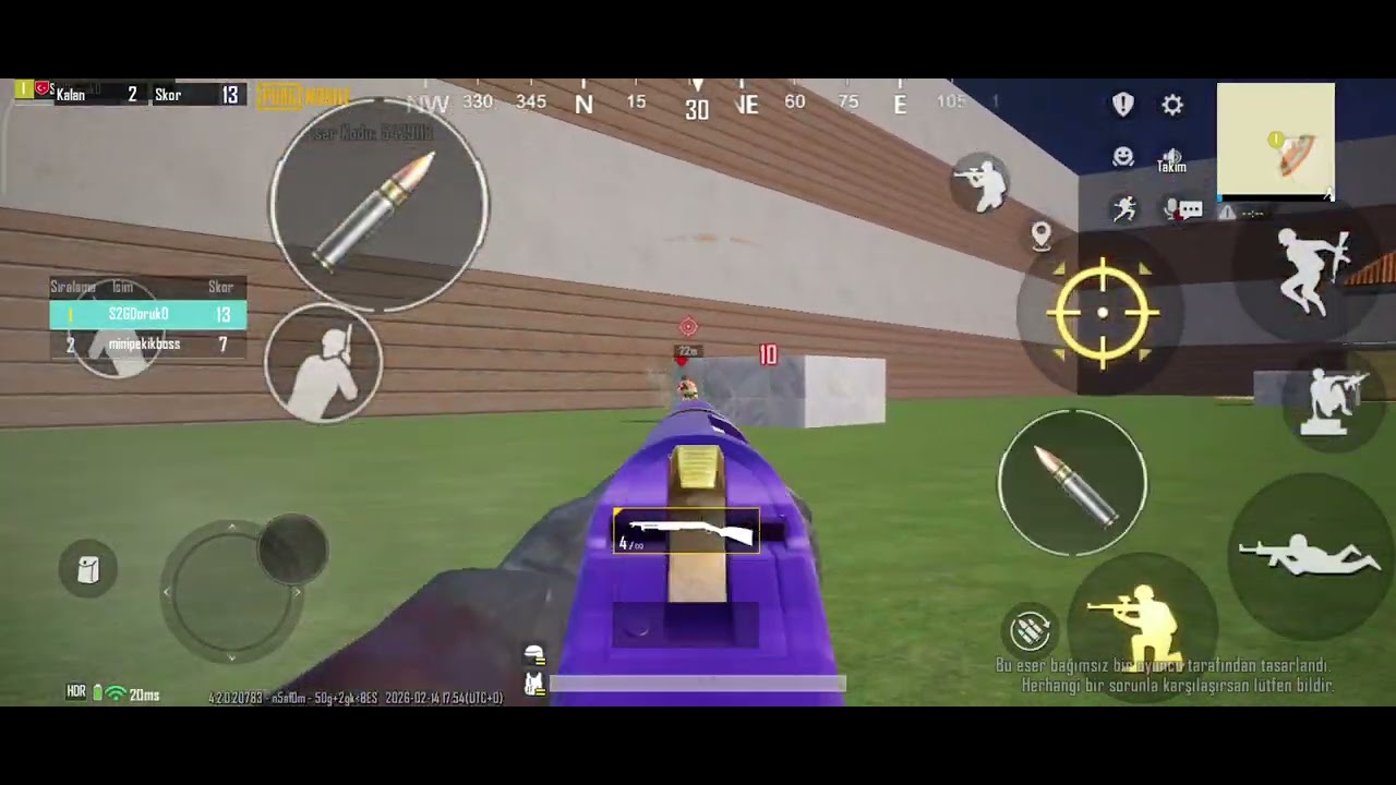 1vs1gun game  (pupg mobile)
