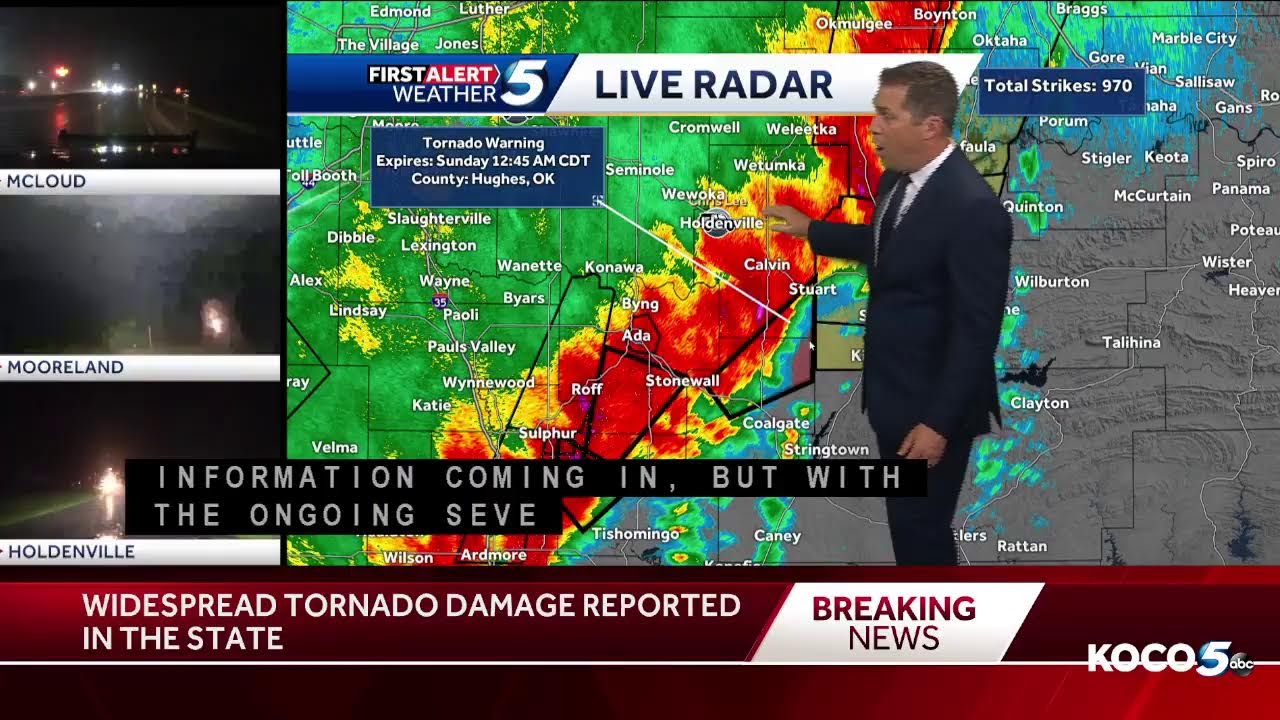 Severe Storms Move Across Oklahoma