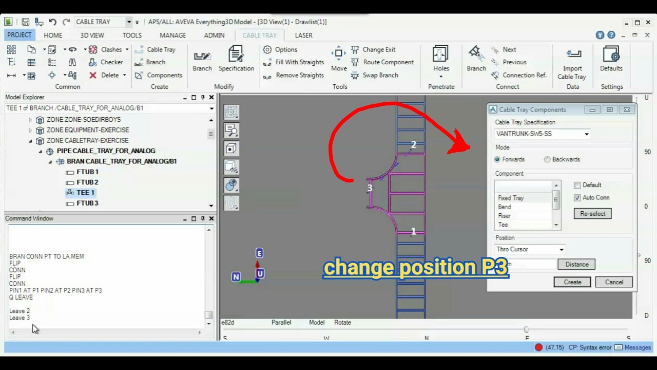 modification connection TEE component cable tray PDMS/Everything3D