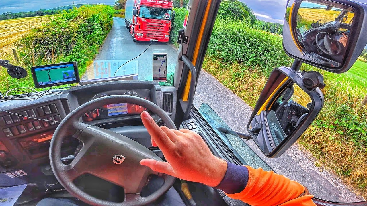 POV DRIVING VOLVO TRUCK SCOTLAND   ABERDEN