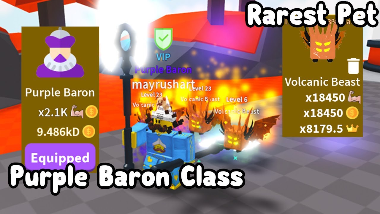 Got The Rarest Volcanic Beast Pets! Bought Purple Baron Class! - Saber Simulator