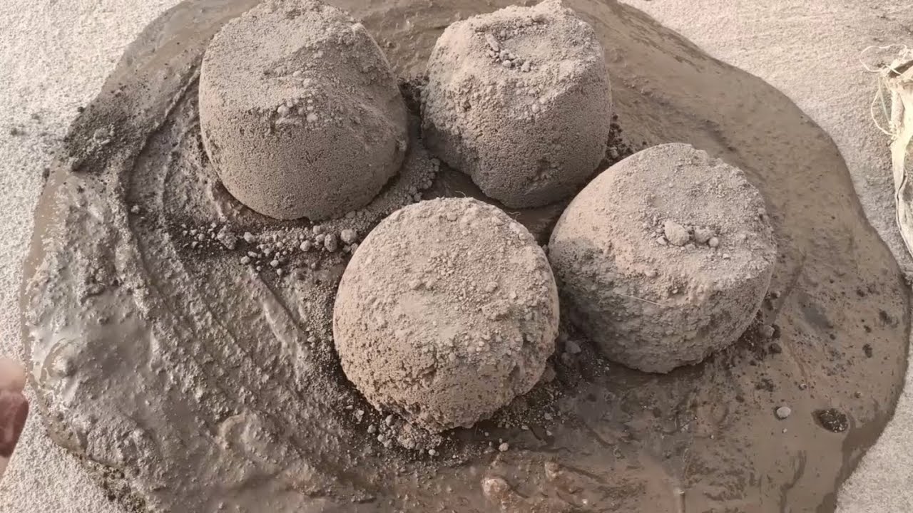 Crumbling on past in claypot and waterpool satisfying ASMR 