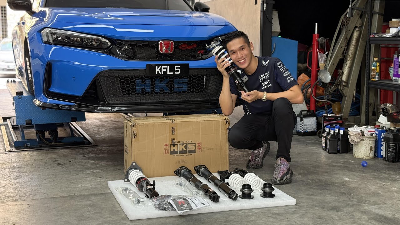 [VLOG] Honda Civic Type R FL5 Upgrade HKS Hiper Max R Coilover Adjustable Suspension In Malaysia