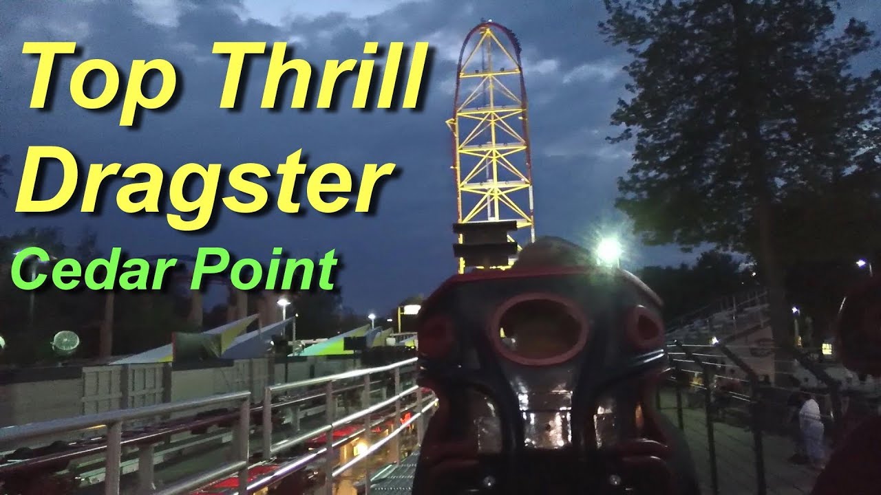 Top Thrill Dragster Roller Coaster at Night On Ride HD POV Cedar Point 2018