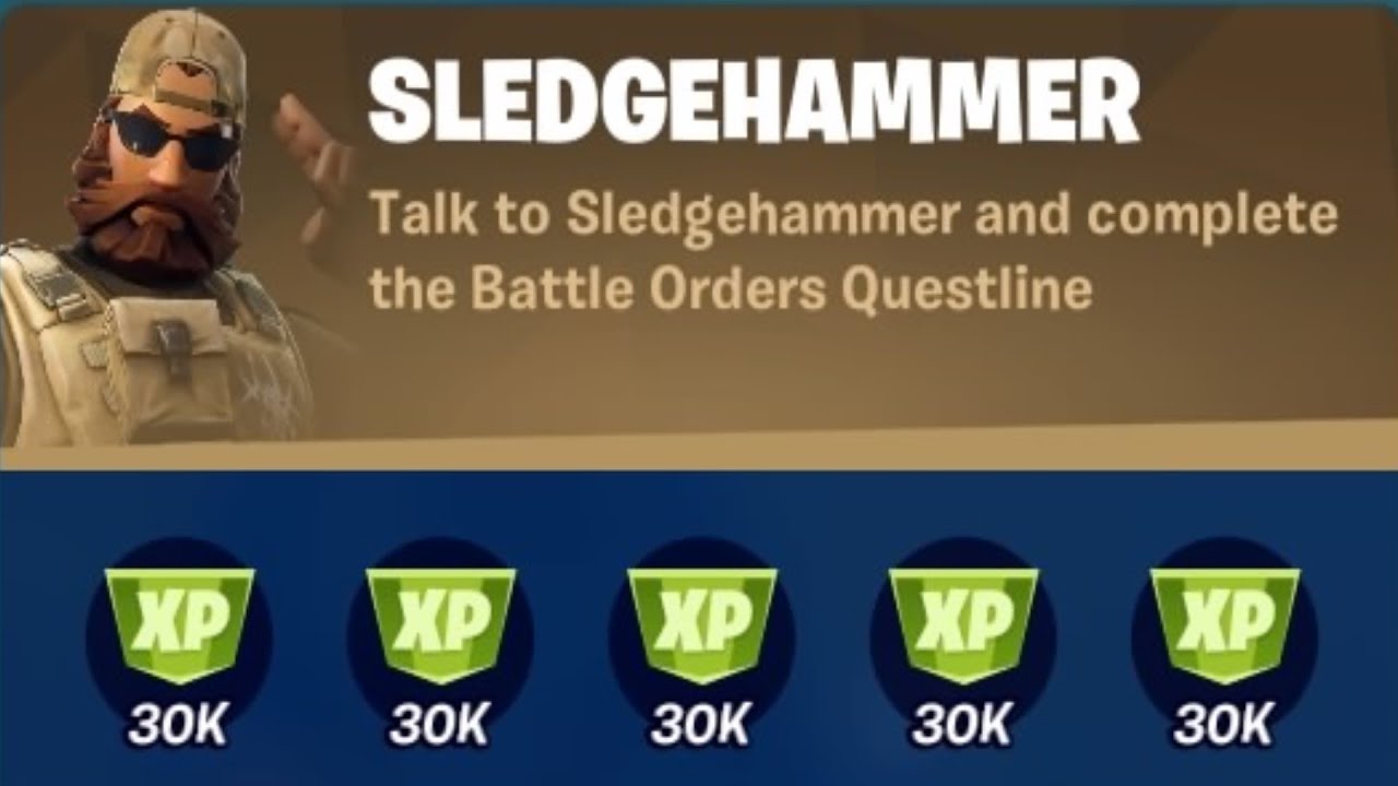 SLEDGEHAMMER PUNCHCARD Talk to Sledgehammer and complete the Battle Orders Questline