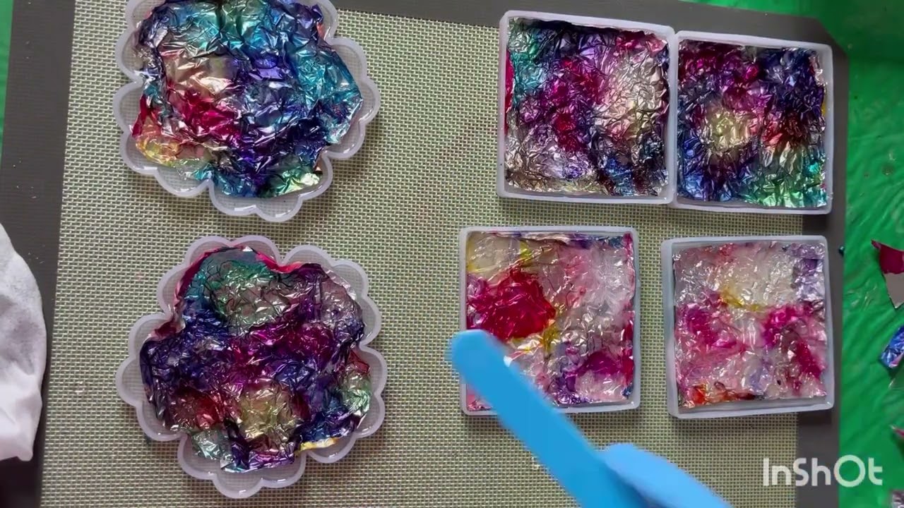 #35 Using tin foil and alcohol inks for coasters