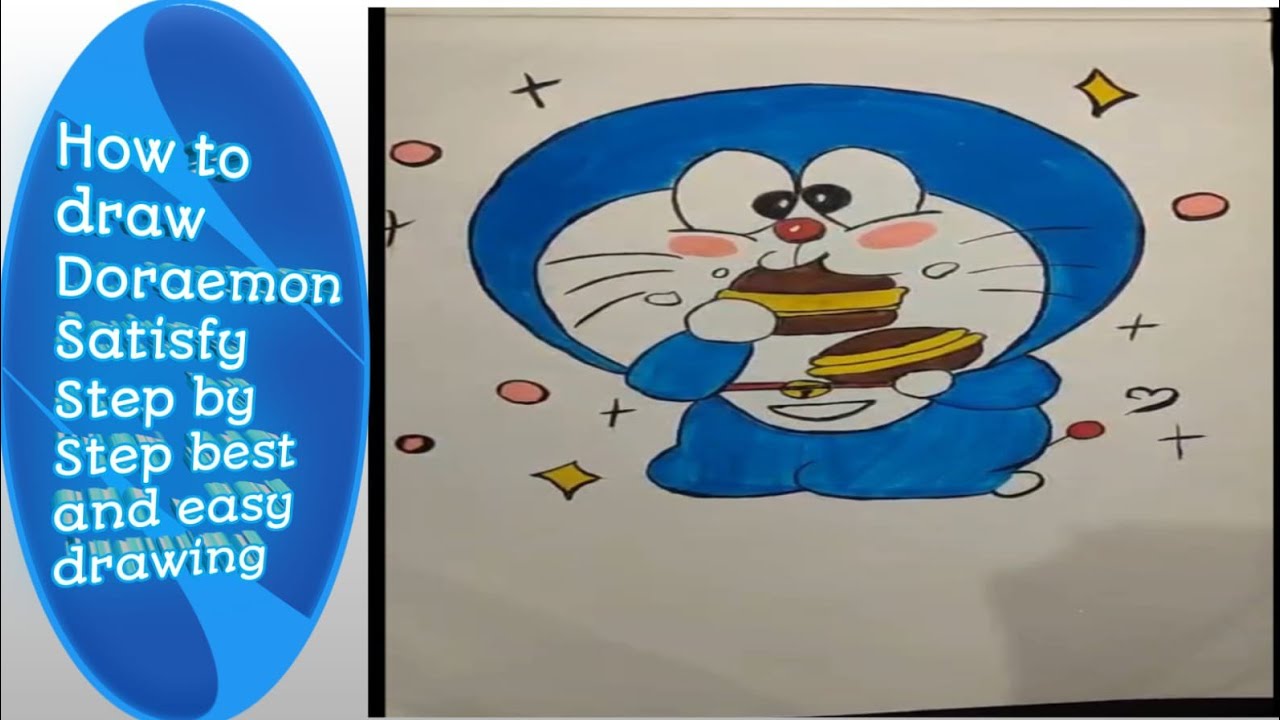 Doraemon Colourful Drawing Step by Step | Easy Cute Cartoon Art for Kids & Beginners 🎨💙