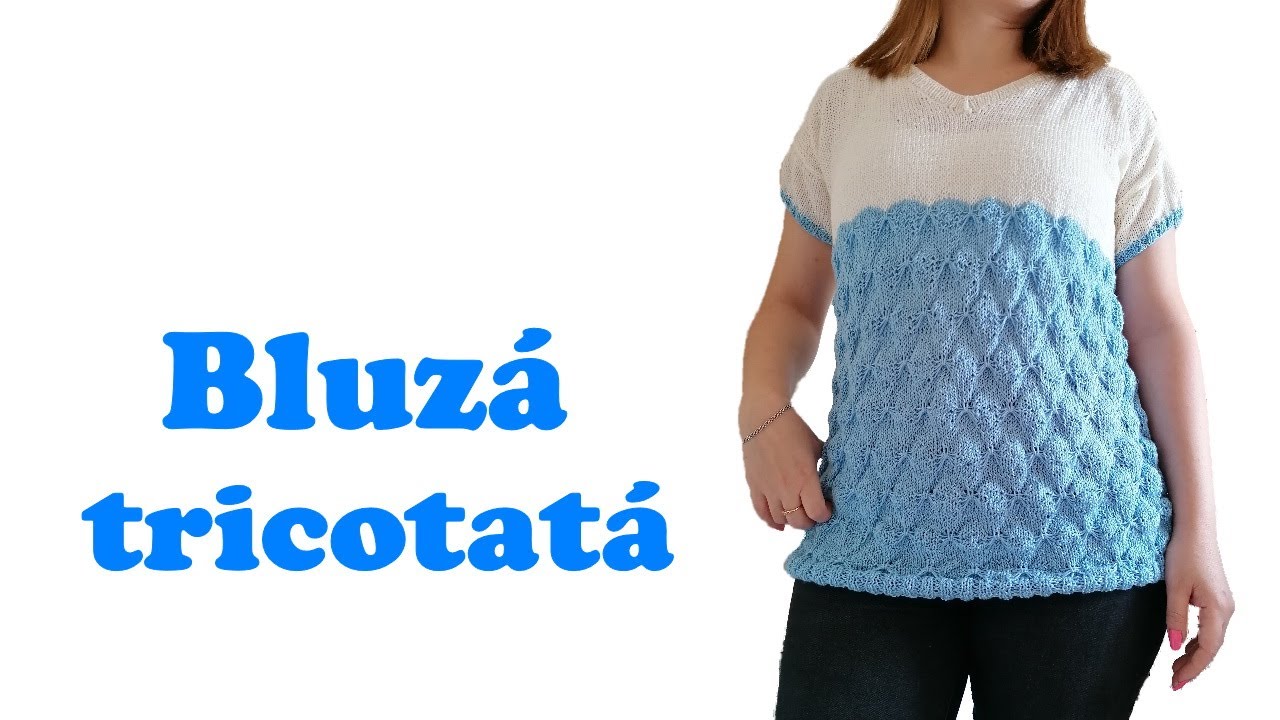 Bluza tricotata cu maneci scurte
