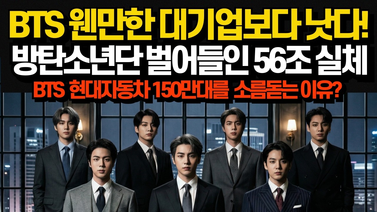 BTS 웬만한 대기업보다 낫다? 방탄소년단이 대한민국에 입금한 '56조'의 소름 돋는 실체?