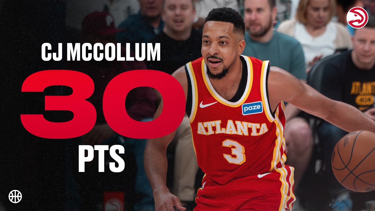 CJ McCollum drops 30 Points with 7 threes in Hawks 9th Win in a Row