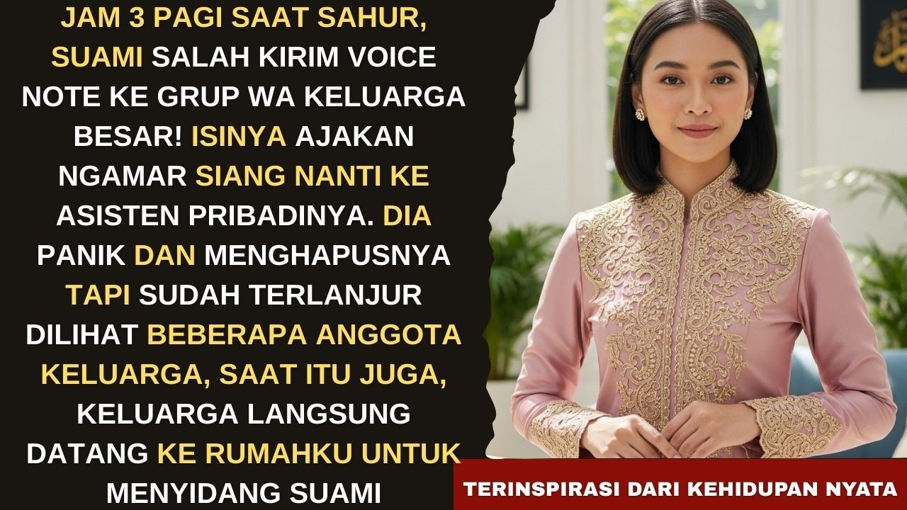 KIRIM VN ISINYA NGAJAK KAMAR SELINGKUHAN TAPI KE GRUP WA KELUARGA BESAR. AKU BALAS AGAR DIA MENYESAL