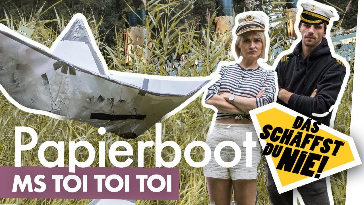 Papierboot bauen &ndash; schwimmt das Ding? Kliemannsland + DSDN testen riesen Papierboot
