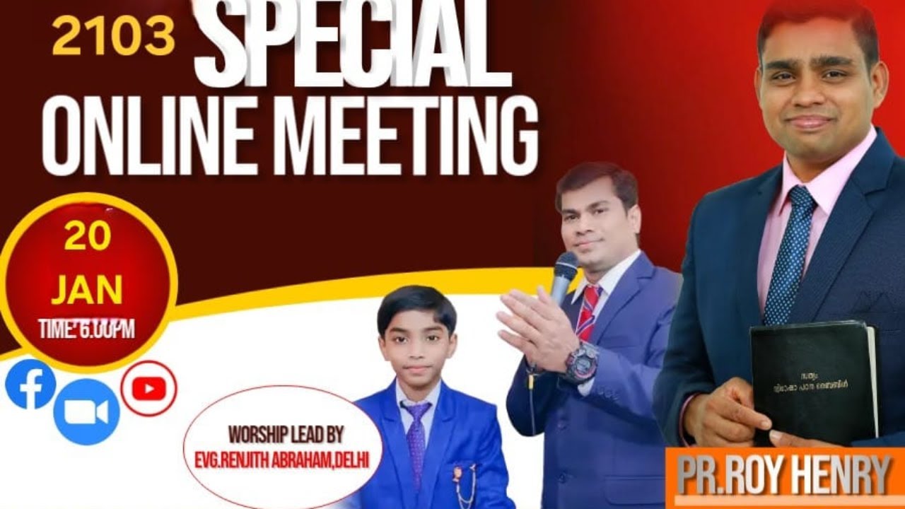 ZOOM LIVE | PR.ROY HENRY | WORSHIP BY: EVG.RENJITH ABRAHAM,DELHI