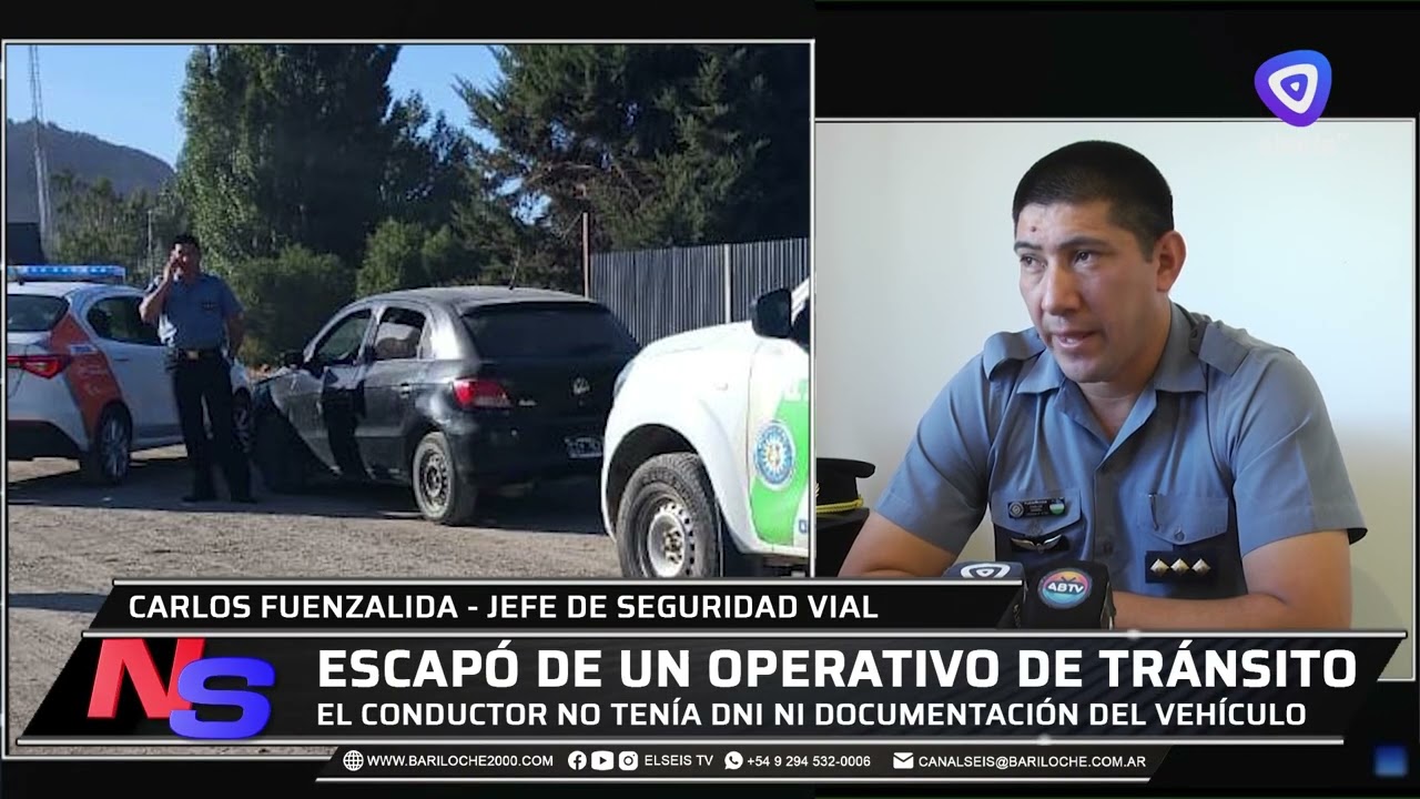 Escapó de un control de tránsito y fue detenido en Dina Huapi