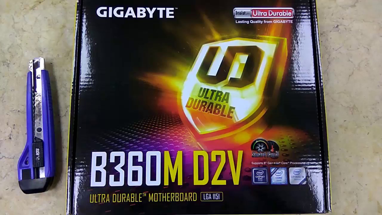 Gigabyte B360M D2V Coffee Lake Motherboard Unboxing 8th Gen | Tech Land