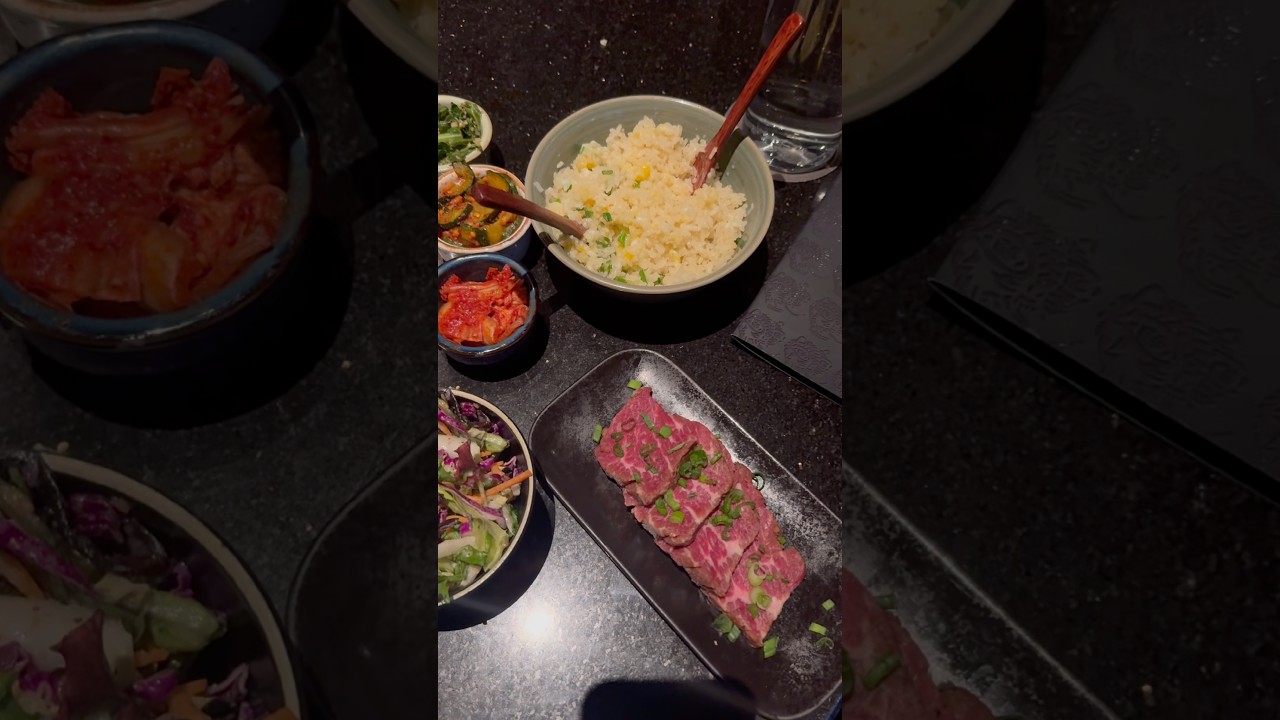 Всё, что я ела в вечер корейского барбекю.