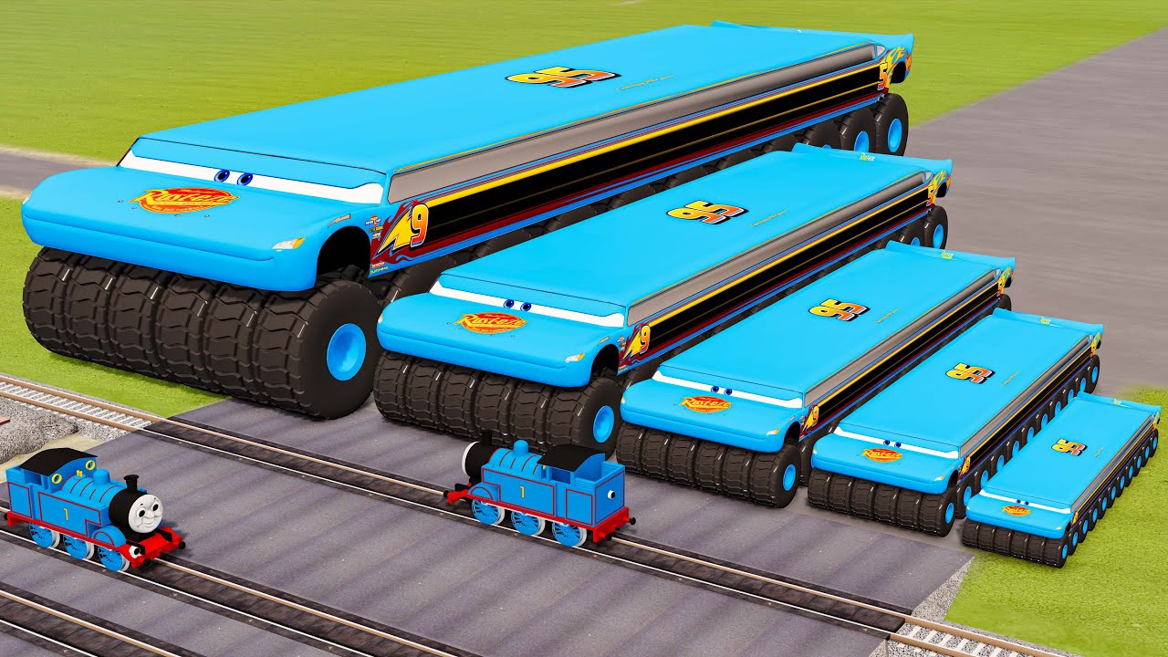 Big & Small Long Wide McQueen VS Train Thomas | BeamNG.drive