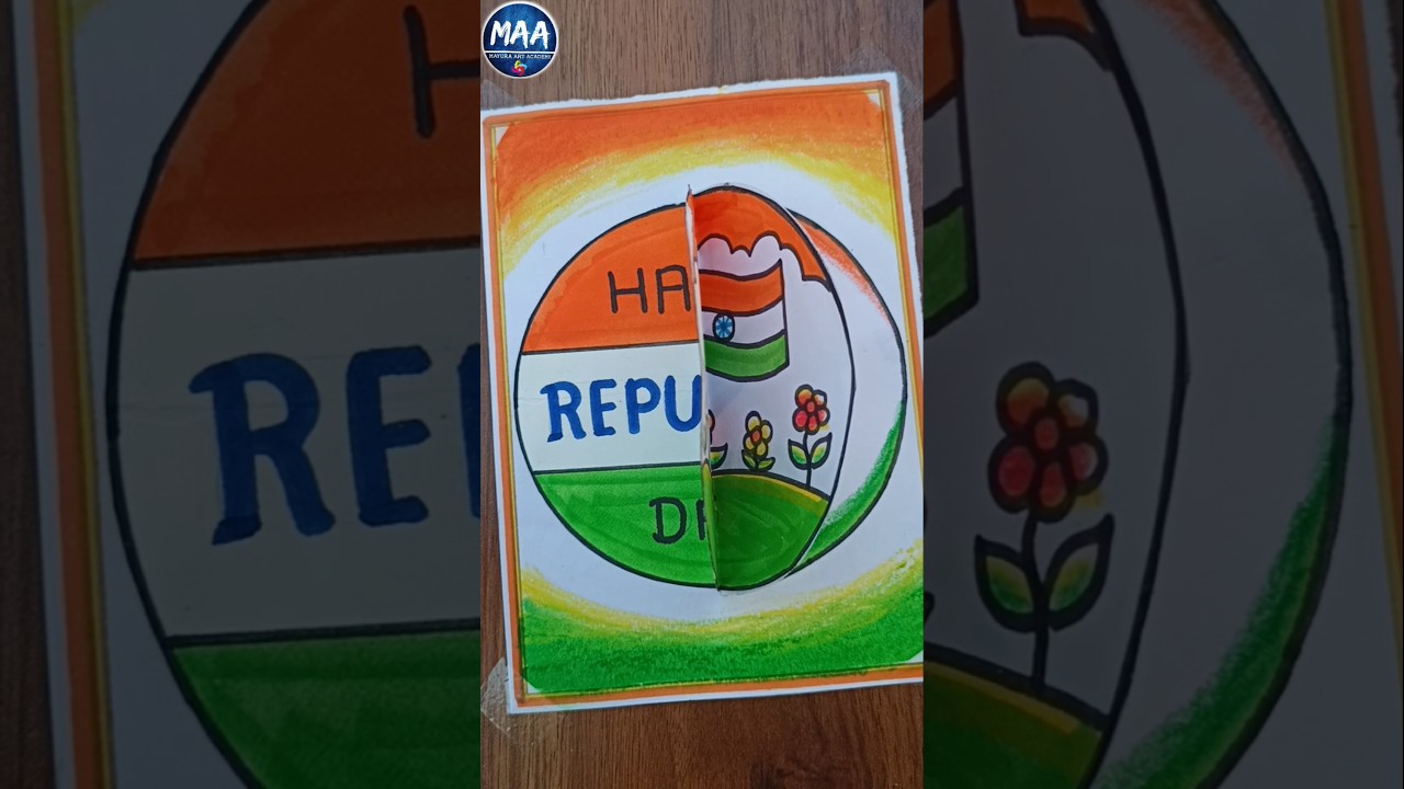 Republic day drawing | How to draw republic day #shorts #youtubeshorts #short #republicday #video