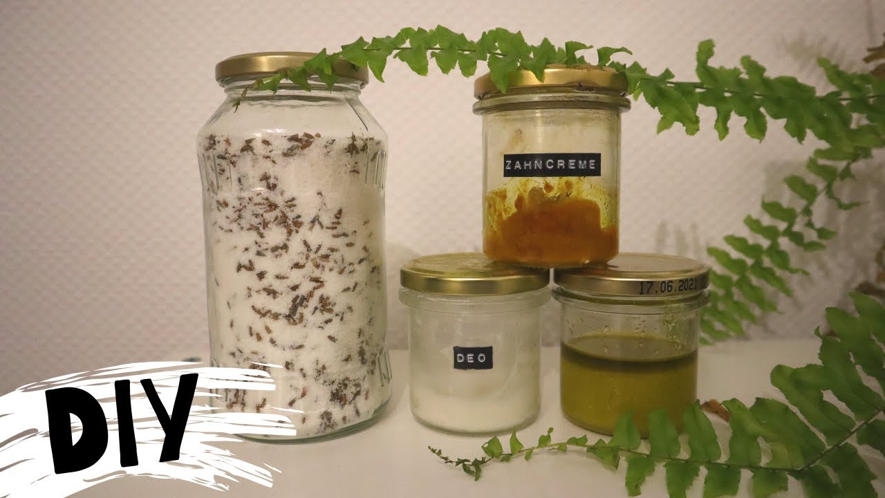 DIY Zero Waste Kosmetik - Peeling, Deodorant, Zahnpasta & Badesalz | selber machen