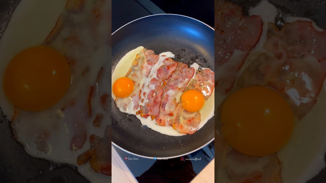 We made Ham and Eggs for breakfast.. Truly delicious! #shorts #short #reels #asmr #ciaosara #viral