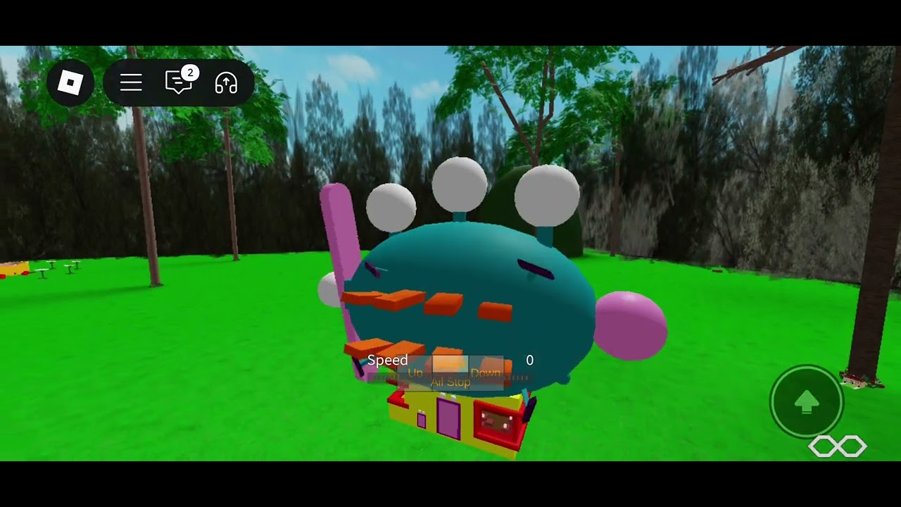 Pinky ponk ponks into the tree and then lands early
