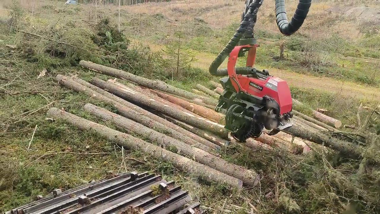 Komatsu 911.5 sekametsän aukkoa
