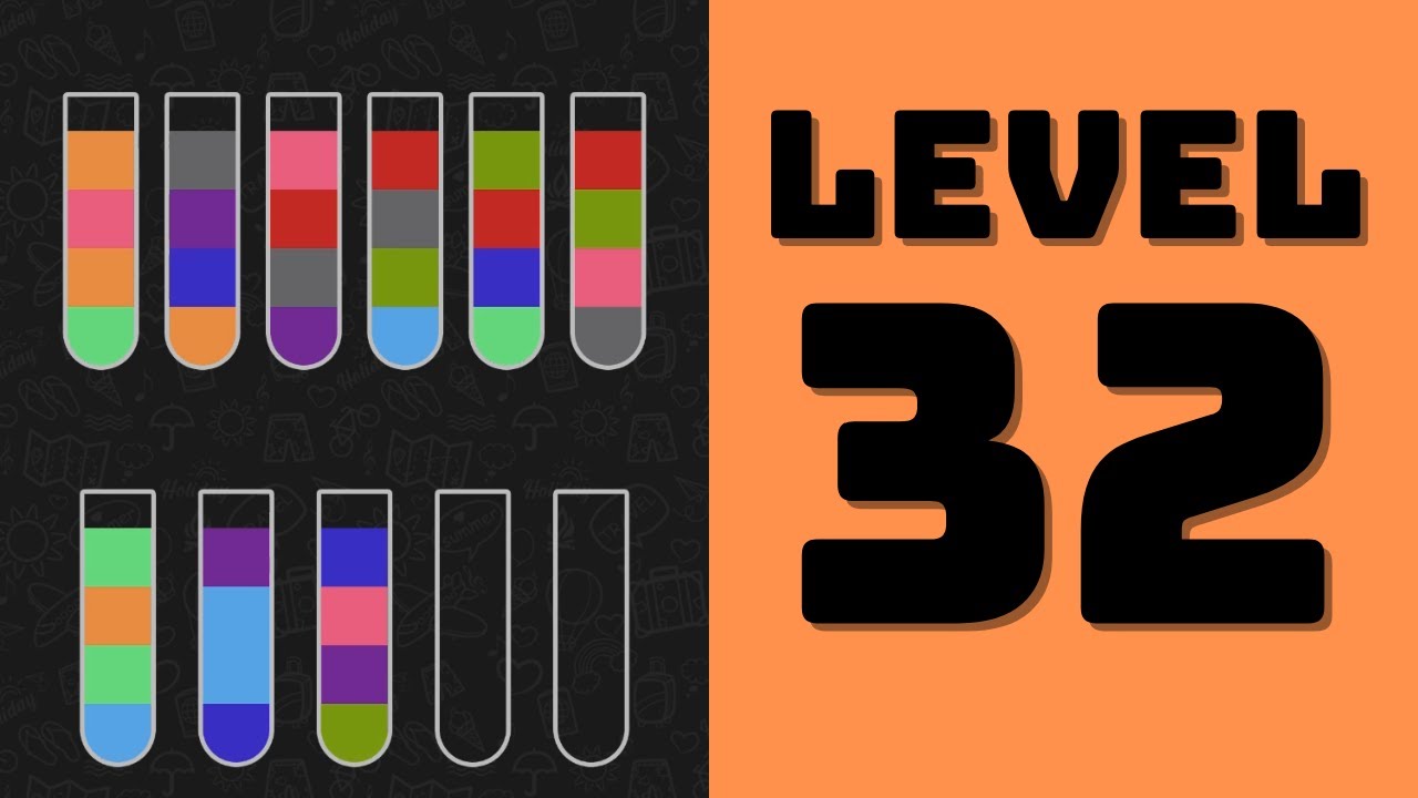 WATER SORT PUZZLE LEVEL 32