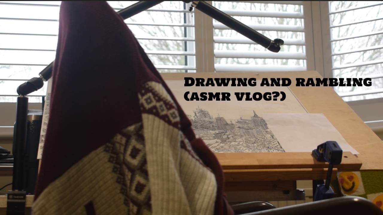Drawing Washington DC and rambling about my life (ASMR)