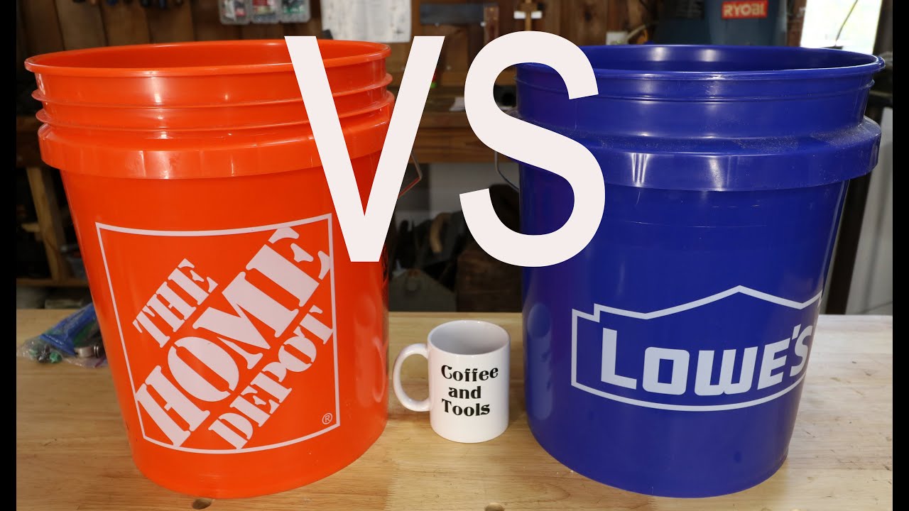 Difference between Home Depot and Lowes buckets ? Coffee and Tools episode 188