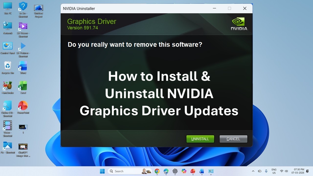 Как установить и удалить обновления драйверов видеокарты NVIDIA