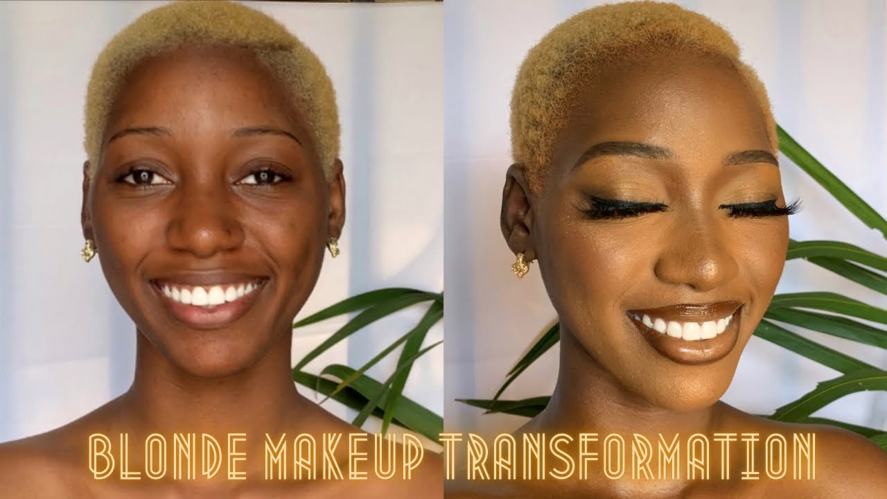 BLONDE MAKEUP TRANSFORMATION || FOXY EYES MAKEUP TUTORIAL || How to achieve a nude makeup look