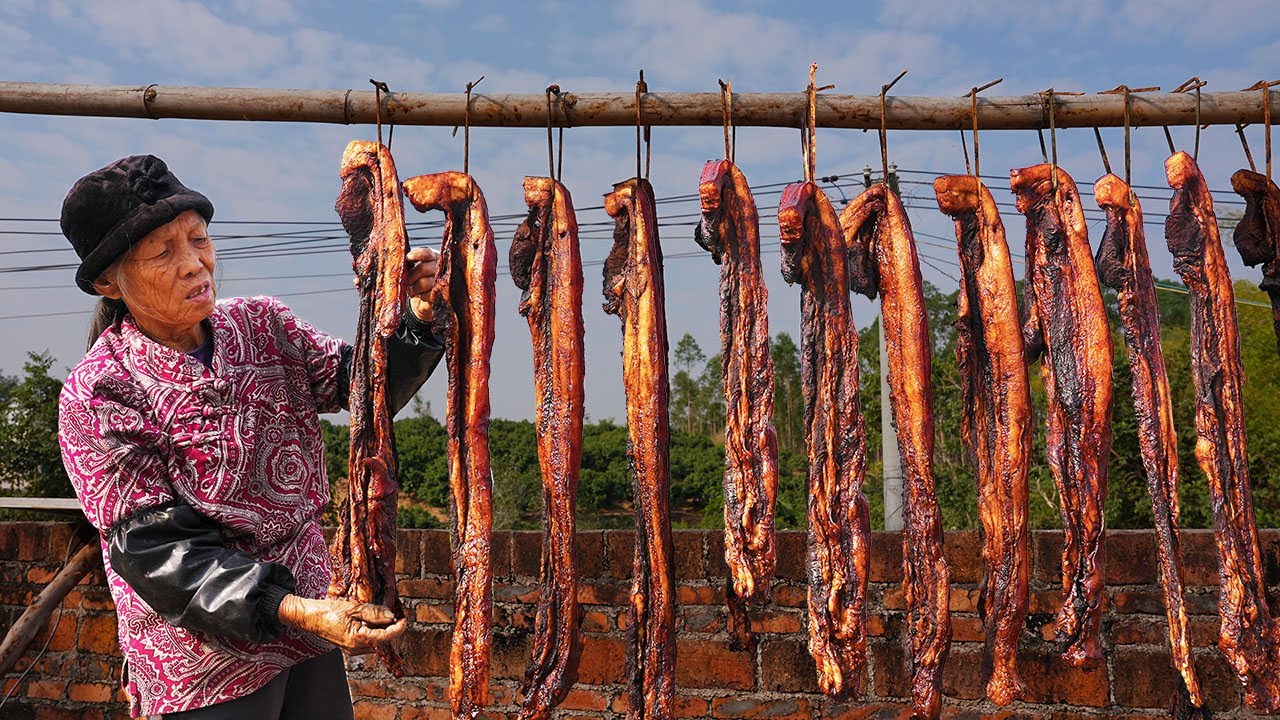 別再煙燻臘肉啦！阿婆教你做風乾臘肉，好吃又放不壞【腊肉】Ways to preserve pork for the long term without spoilage｜玉林阿婆