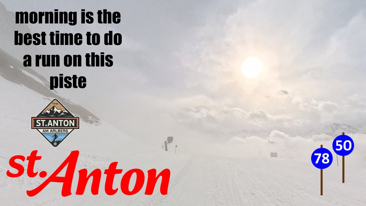 Peaceful magical ski run into St Anton | piste #78 blue - #50 blue | #skiing | #resort | #alps |