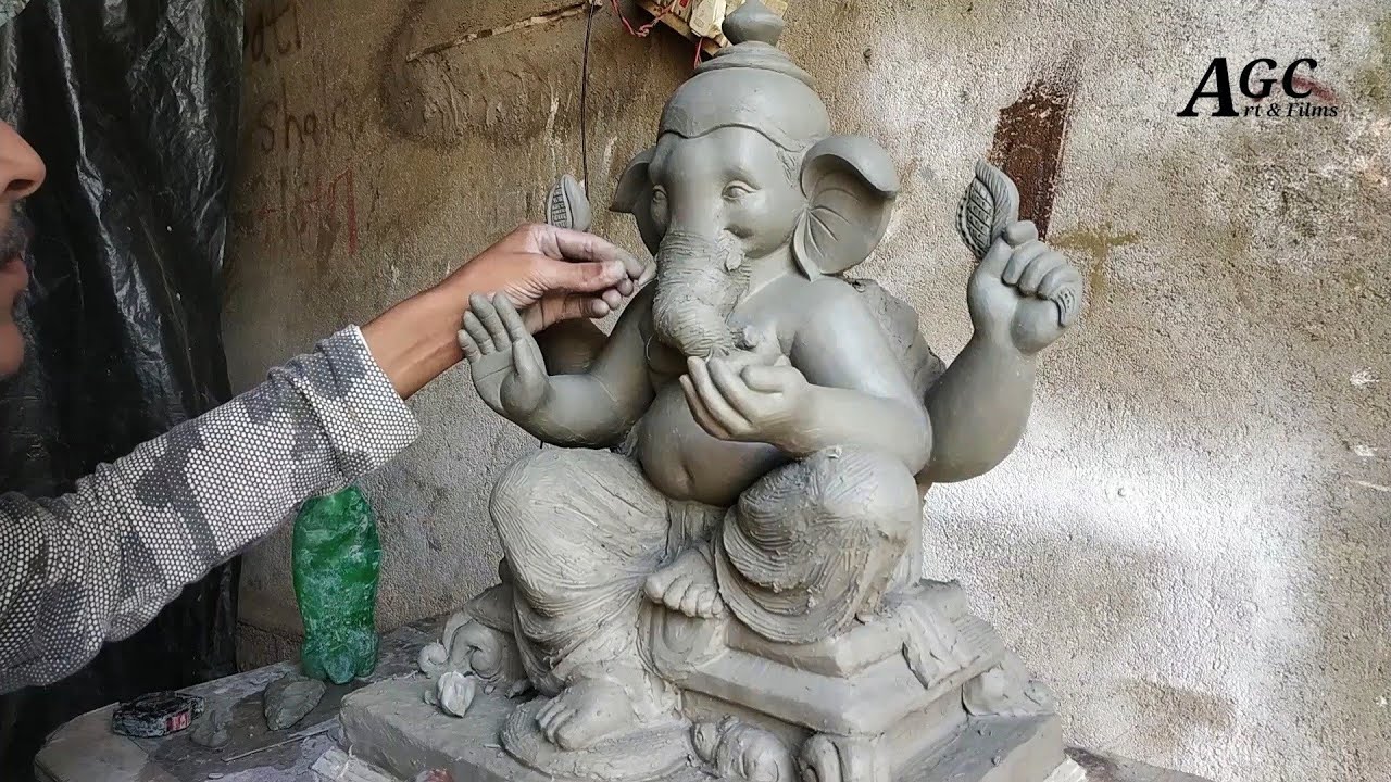 Ganesh idol making by Anant chougule ll clay model ll 2021ll How to make ganesh idol