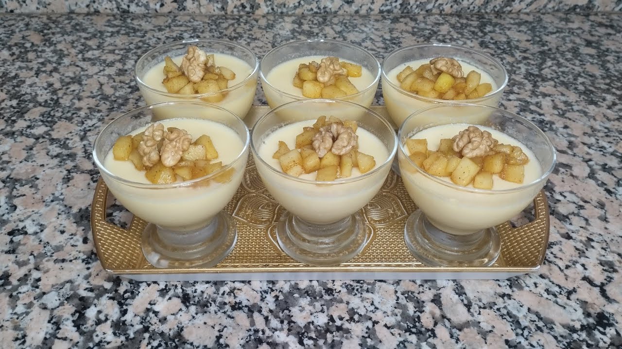 تحلية بالتفاح و الفلان لذيدة و سهلة في التحضير 🍏