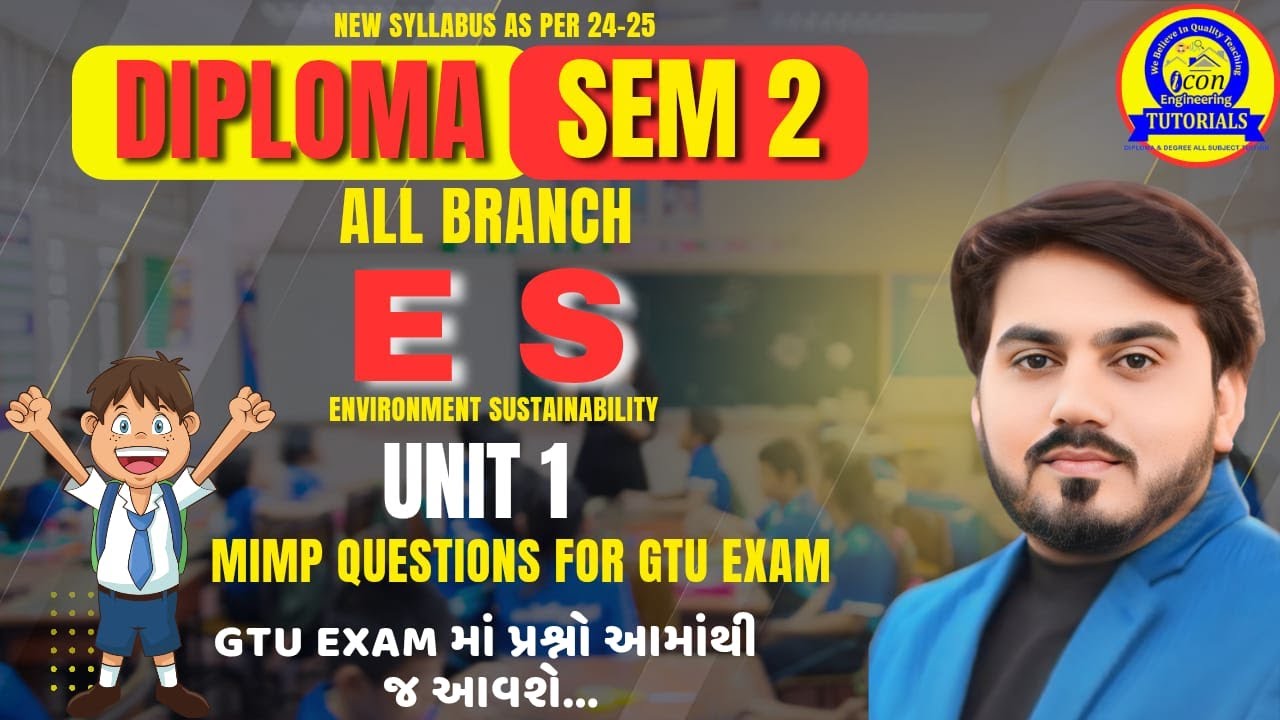 ENVIRONMENT SUSTAINABILITY (ES) UNIT 1 MIMP FOR GTU EXAM || DIPLOMA SEM 2 ALL BRANCH | GTU MIMP#gtu