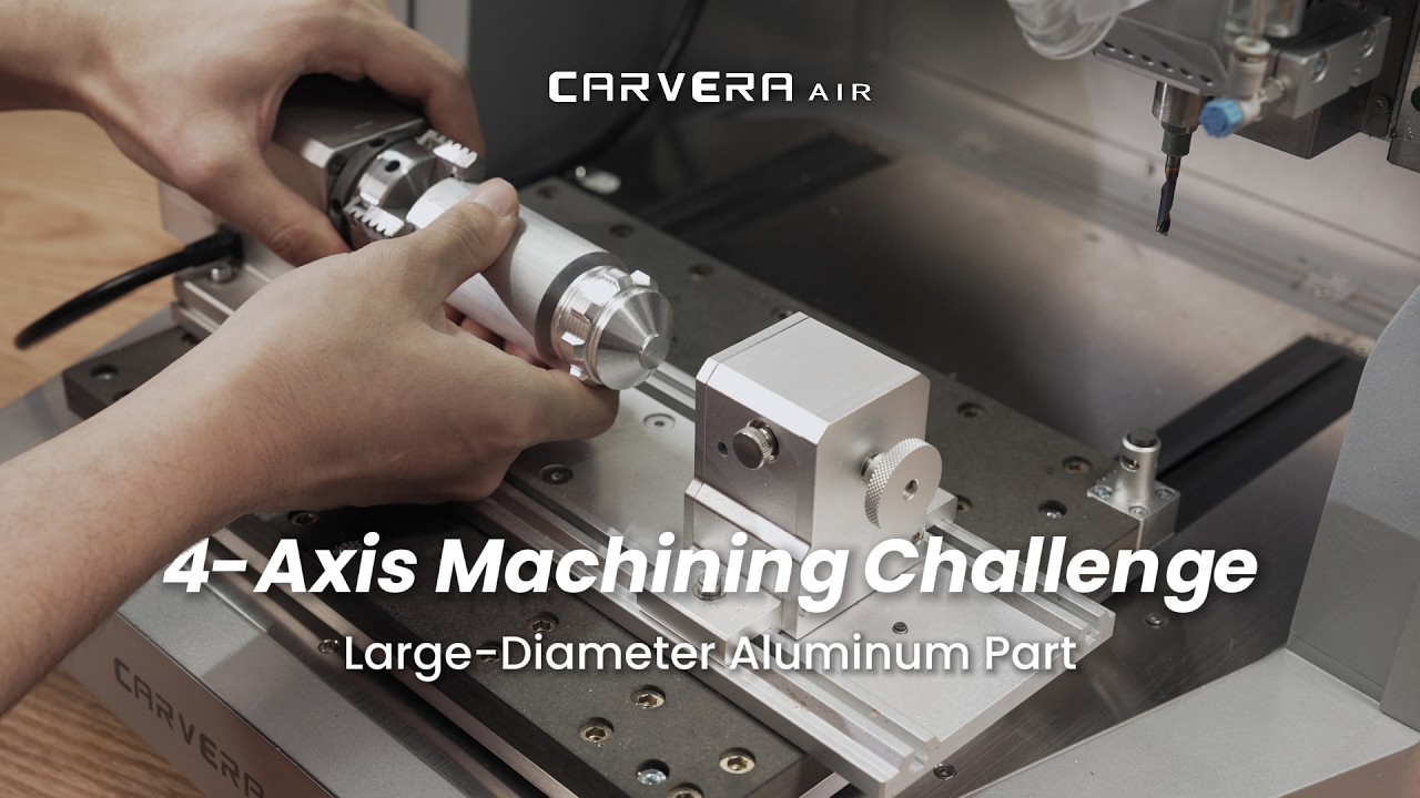 Large Aluminum Part on a Desktop CNC | Carvera Air 4-Axis Challenge