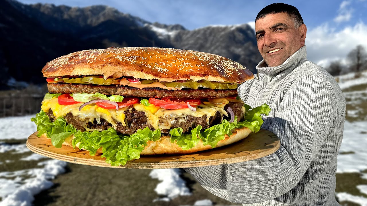 Soulful Cooking Of A Giant Cheeseburger Away From The Hustle And Bustle Of The City!