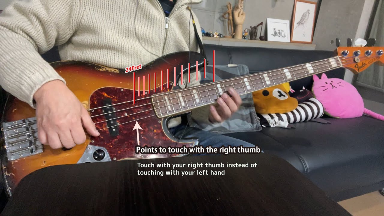 Jaco - Birdland  bass  Artificial harmonics tutorial