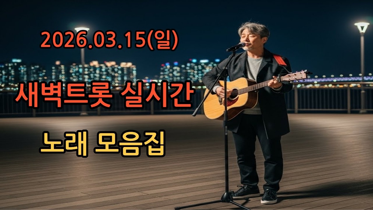 [🎵새벽트롯 실시간🎵] 26.03.15(일) 오늘도 좋은 하루 보내세요  #트로트 #트롯 #7080