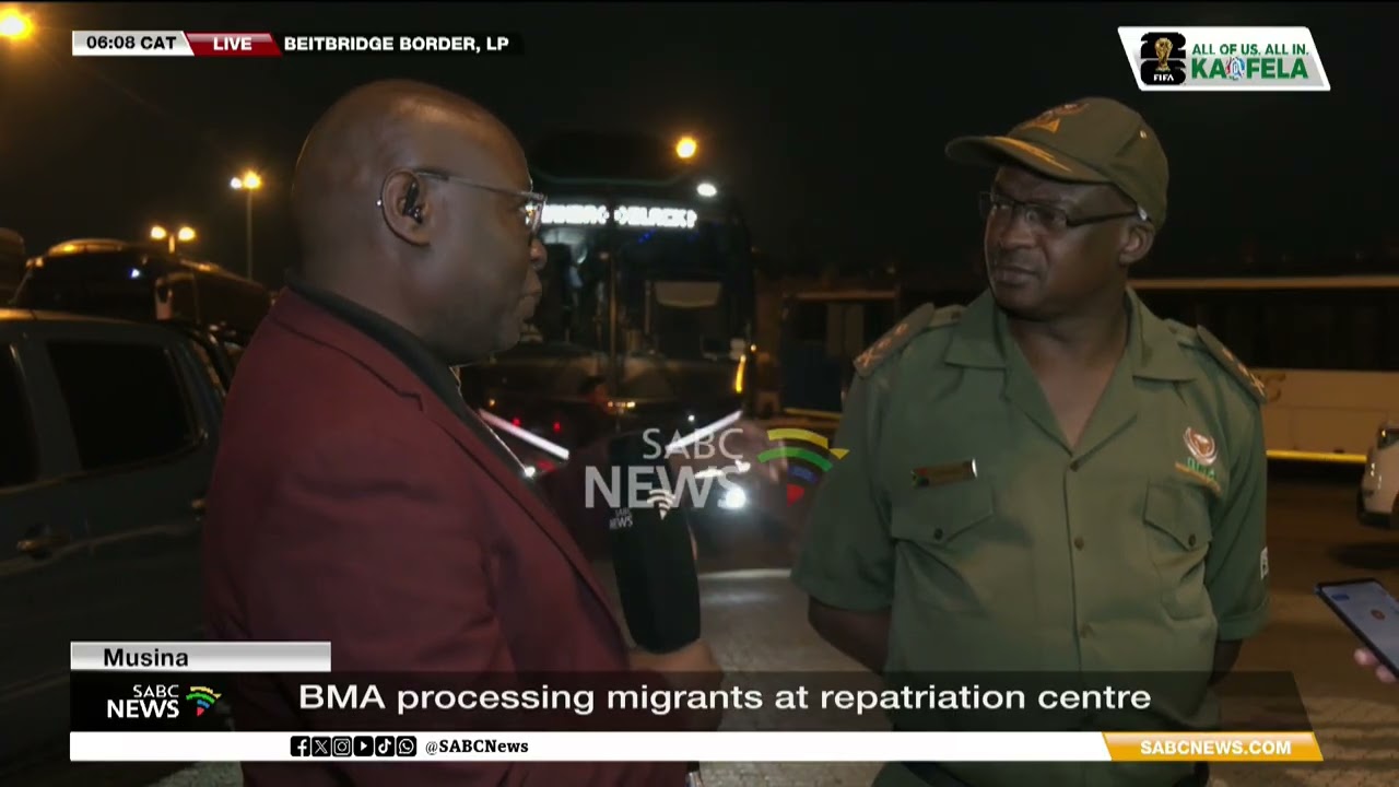 BMA processing migrants at repatriation centre in Musina