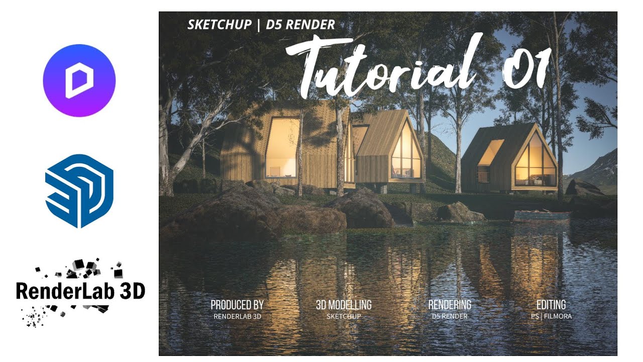 Realistic Exterior Scene Tutorial with D5 Render 2.10 & Sketchup