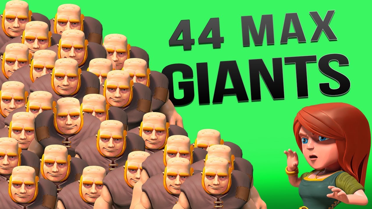 Clash of Clans :: 44 Max Giant Raid! ALL THE LOOT!