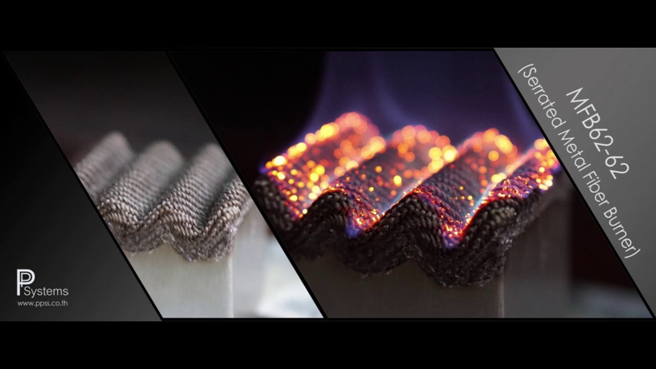 IR-RED ® FLAME l Mini Serrated Surface Metal Fiber Burner MFB62-62 l PP Systems
